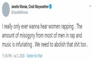 Janelle Monae slams misogyny in the music industry.