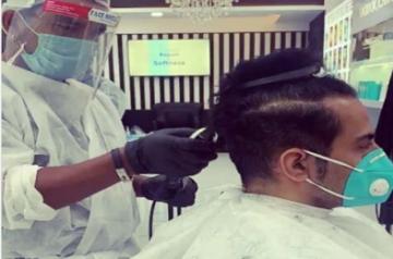Sudhanshu Pandey goes for a hair trim.