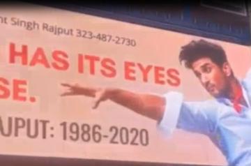 Sushant's sister posts video of Hollywood billboard put up for late actor.