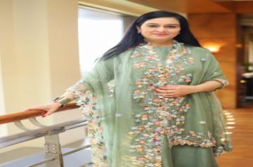 Mumbai: Actress Padmini Kolhapure at the the wedding outfit exhibition designed by her brand named "Padmasitaa", in Mumbai on Aug 2, 2019. (Photo: IANS)