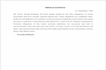 Anurag Kashyap's lawyer: MeToo reduced to mere tool for character assassination.