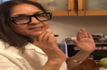 Neena Gupta shares how to make desi pizza.