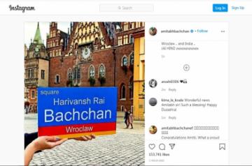 Polish city Wrocklaw names square after Big BÃ¢ÂÂs father Harivansh Rai Bachchan.