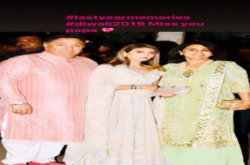 Riddhima misses papa Rishi Kapoor during Diwali, shares throwback pic.