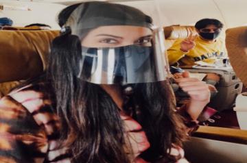 Diana Penty posts pics of flying in the time of Covid.