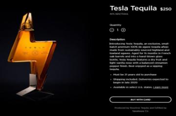 Tesla releases its own $250 tequila called Teslaquilla