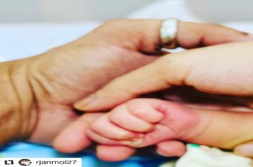 Amrita Rao introduces son Veer to the world.