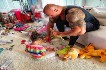 Dwayne Johnson shares experience of playing with daughter's Barbie