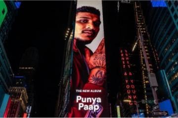 Divine is first Indian rapper on New York's Times Square billboard.
