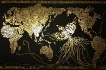 1. Naoyuki Ishiga THE WORLD OF BIRDS - WITH PEACE Kiri-e or paper-cutting