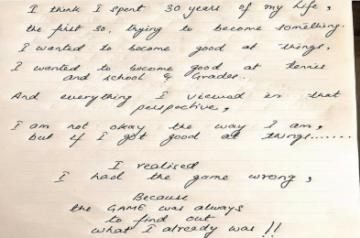 Sushant's handwritten note: I am not okay the way I am (Credit: Twitter)