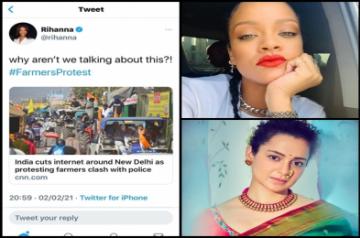 Rihanna tweets about farmers' protest, Kangana calls her a 'fool'.