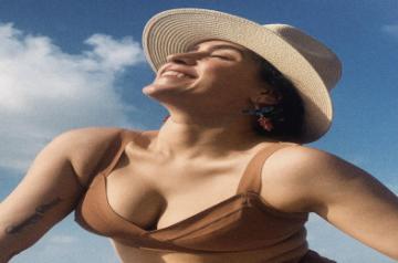 Sanya Malhotra strikes a sunkissed pose in bikini.(photo:Instagram)