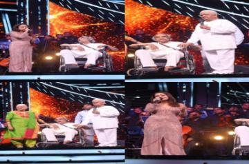 Neha Kakkar donates Rs 5 lakh to veteran lyricist Santosh Anand.