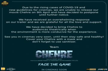 Chehre release date postponed.