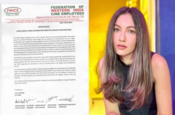 Gauahar Khan issued Non Cooperation Directive by FWICE