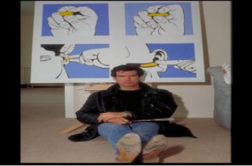 Pierce Brosnan recalls taking art work home from film set.