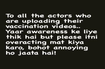 Asha Negi takes a jibe at celebs posing while getting the jab