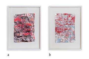 Folded Grid set of two by Rana Begum, sold for Rs 4.78 lakhs (Source: Saffronart)