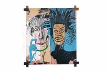 Dos Cabezas  acrylic and oilstick on canvas with wood supports  152.1 (H) x 153.7 x 4.1 cm.  (59 7/8 (H) x 60 1/2 x 1 5/8 in.)  Painted in 1982