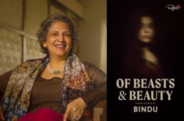 Author Bindu Tandon (L) Cover of 'Of Beasts & Beauty' (R) (Source: Rati Books) 