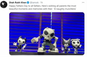 Shah Rukh Khan wishes parents the most beautiful moments with 'lil naughty munchkins' ( Credit : Shah Rukh Khan/twitter)