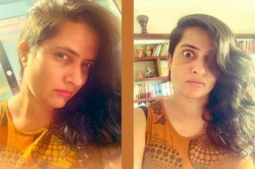 Sona Mohapatra flaunts asymmetrical haircut.