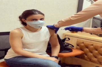 Soha Ali Khan gets Covid vaccine.(photo:Instagram)
