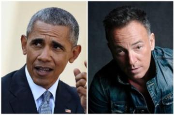 (L) Barack Obama (R) Bruce Springsteen