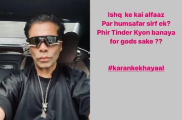 Karan Johar flaunts his 'early morning spike eyes'.(photo:instagram)