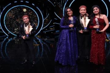 Pawandeep Rajan wins the 'Indian Idol 12' trophy.