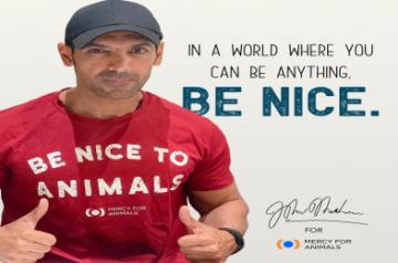 John Abraham stars in Mercy for Animals 'Be Nice' campaign