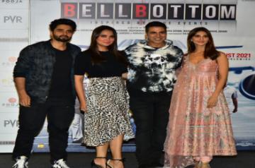 Delhi: Bellbottom Star cast in New Delhi for the film's trailer launch on Tuesday August 3, 2021 location New Delhi(Photo: Anupam Gautam/IANS)