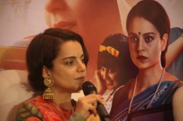 New Delhi : Actress Kangana Ranaut poses for photographers following a press conference on her film 'Thalaivii' in New Delhi on Thursday, September 09, 2021. (Photo: Anupam Gautam/IANS)