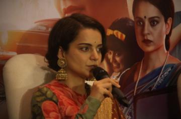 New Delhi : Actress Kangana Ranaut poses for photographers following a press conference on her film 'Thalaivii' in New Delhi on Thursday, September 09, 2021. (Photo: Anupam Gautam/IANS)