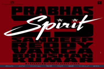 Spirit: Prabhas.