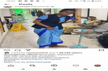 Divya Agarwal posts her 'cleaning woman' look, takes fans by surprise.