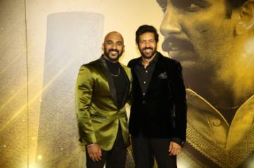 Mumbai : Sahil Khattar and Kabir Khan  at Ranveer Singh hosted Special screening of Movie 83 in Mumbai on Wednesday, December 22, 2021.(Photo: Sanjay Tiwari/IANS)