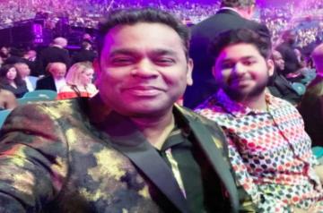 A.R. Rahman attends Grammys with son A R Ameen.