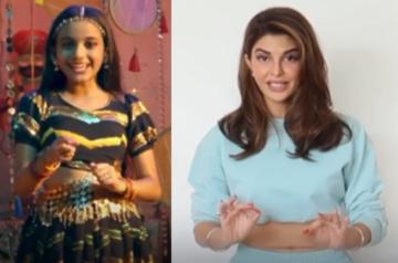 Jacqueline shakes leg with child star Aadya Sharma