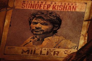 Sundeep Kishen on board Dhanush-starrer 'Captain Miller'