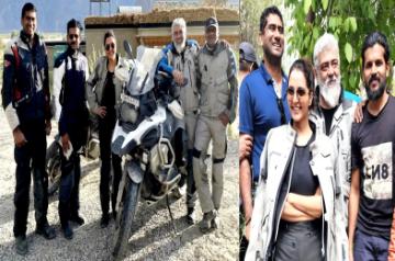 Manju Warrier joins Ajith in biking trip to Himalayas.