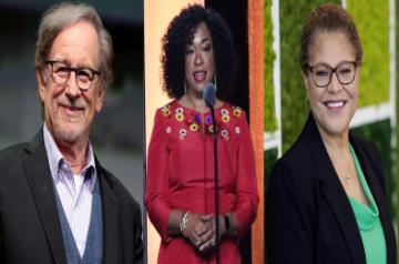 Karen Bass, Shonda Rhimes and Steven Spielberg.(photo:wikipedia)