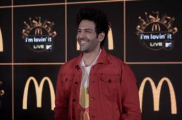 Superstar and McDonald's Brand ambassador, Kartik Aaryan at the unveil of i'm lovin' it Live with MTV 