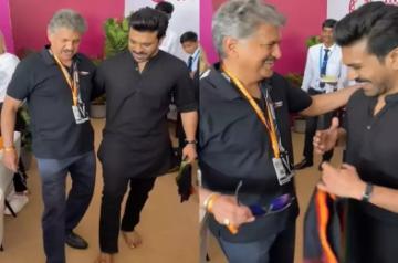 Ram Charan teaches Anand Mahindra hookstep of 'Naatu Naatu