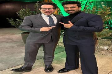 Ram Charan poses JJ Abram