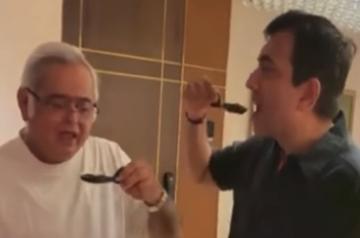Hansal Mehta recreates 'Khana Khazana' moment with show's star Sanjeev Kapoor
