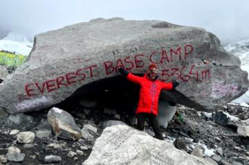Television actress Shweta Khanduri on mt Everest.