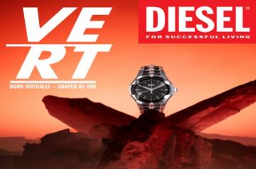 Diesel partners with King to unveil its exclusive range of Vert watches designed in virtual reality