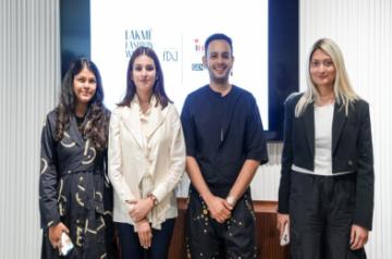INIFD Presents GenNext Winners ( L to R) - Charmee Ambavat (The Terra Tribe), Shimona Agrawal, Rohitash Notani (Rosani) and Kriti Greta Singhee 